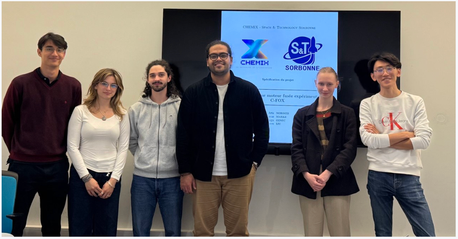 Équipe du projet C-FOX, collaboration entre CHEMIX et Space & Technology Sorbonne