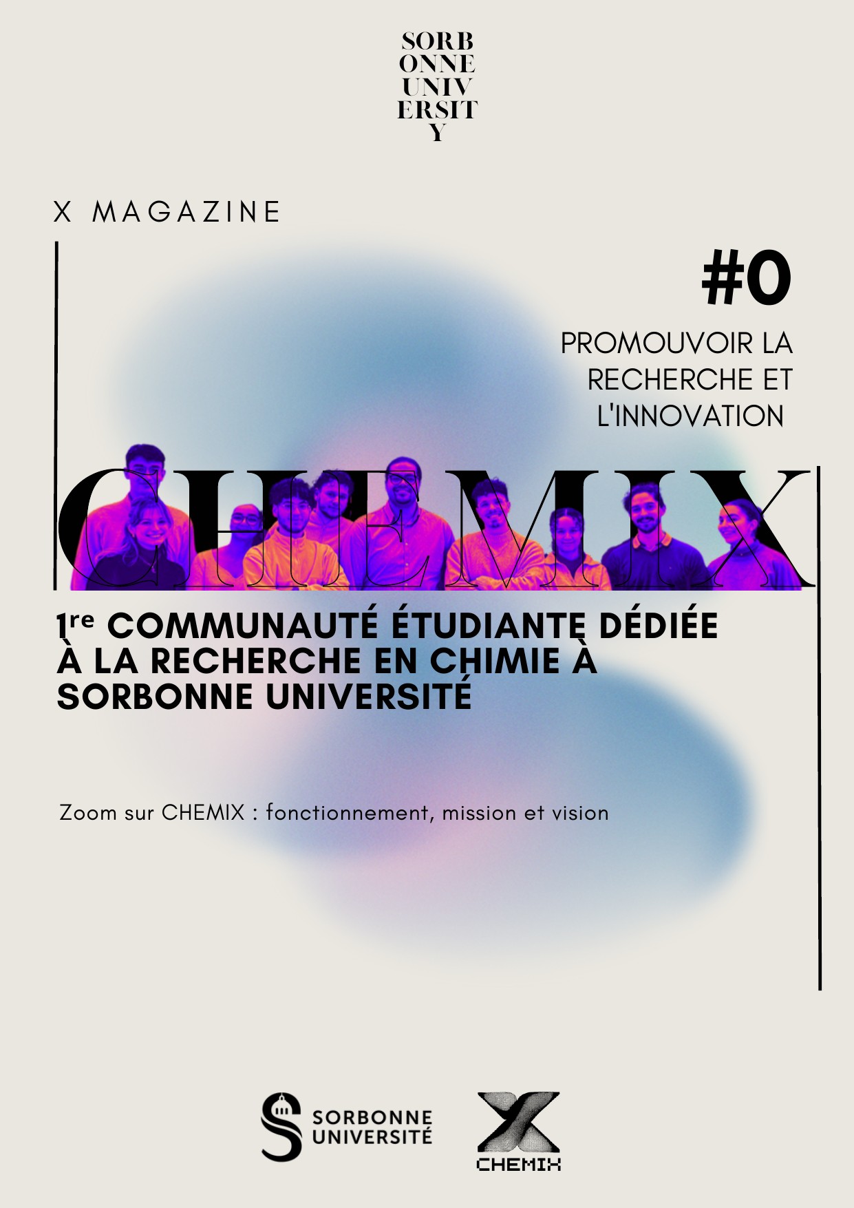 Couverture du X Magazine n°0 — Promouvoir la recherche et l’innovation